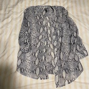 Kut from the Kloth snakeskin print blouse